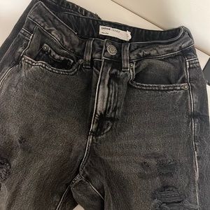 Garage Denim Black Ripped Jeans